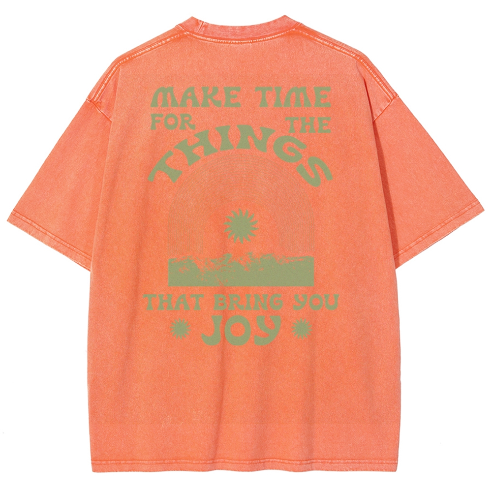 Washed T-Shirt | Hippie Sun Unisex Things That Bring You Joy | TIDESENCE