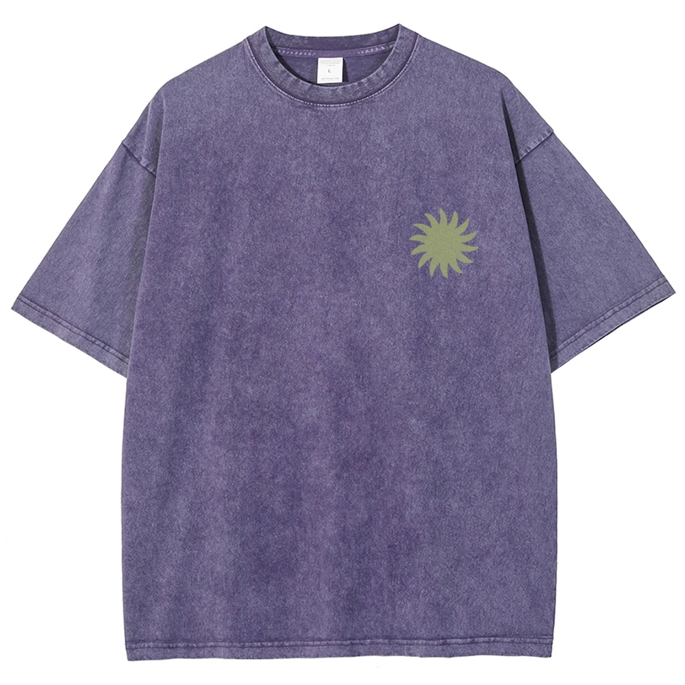Washed T-Shirt | Hippie Sun Unisex Things That Bring You Joy | TIDESENCE