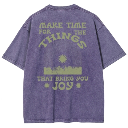 Washed T-Shirt | Hippie Sun Unisex Things That Bring You Joy | TIDESENCE