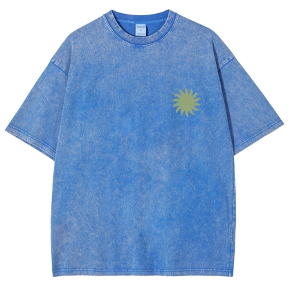 Washed T-Shirt | Hippie Sun Unisex Things That Bring You Joy | TIDESENCE