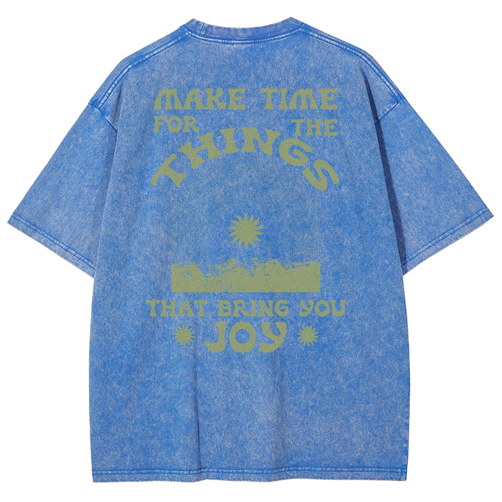 Washed T-Shirt | Hippie Sun Unisex Things That Bring You Joy | TIDESENCE