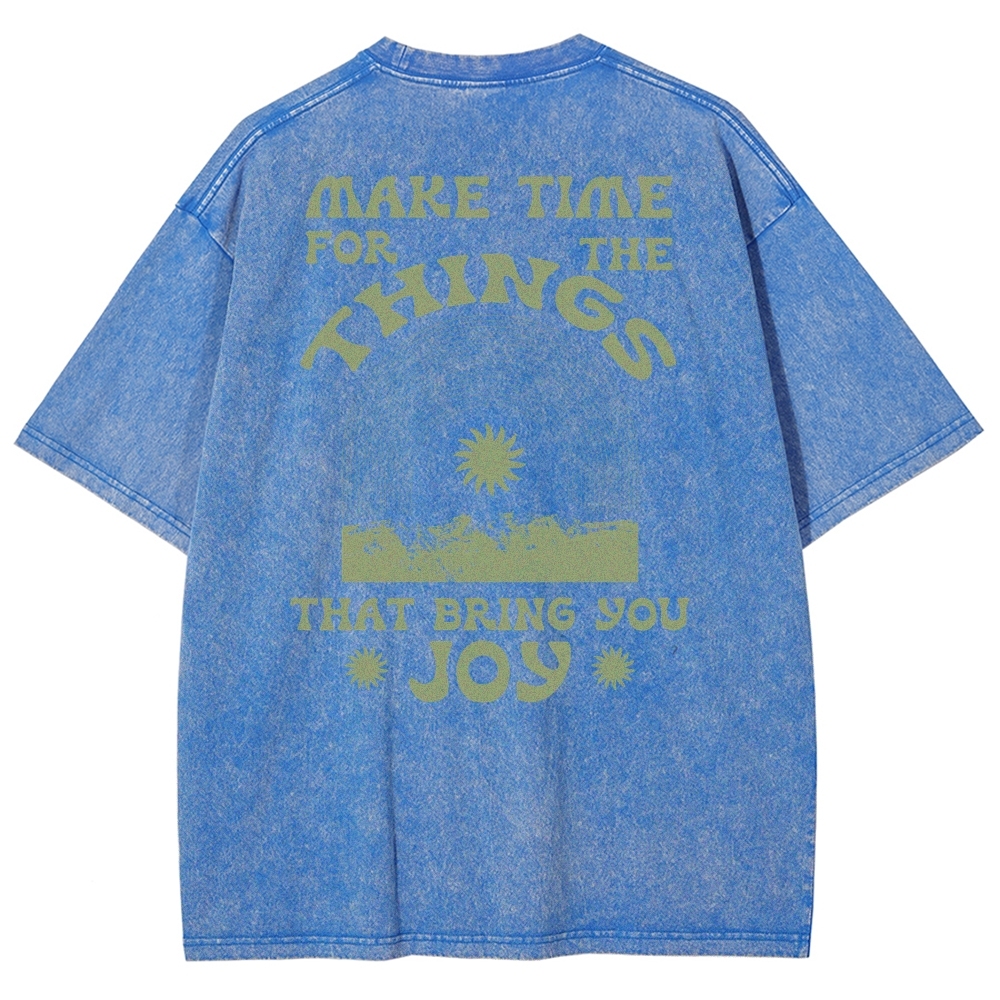 Washed T-Shirt | Hippie Sun Unisex Things That Bring You Joy | TIDESENCE