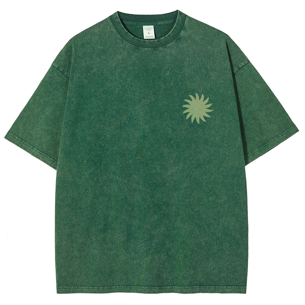 Washed T-Shirt | Hippie Sun Unisex Things That Bring You Joy | TIDESENCE