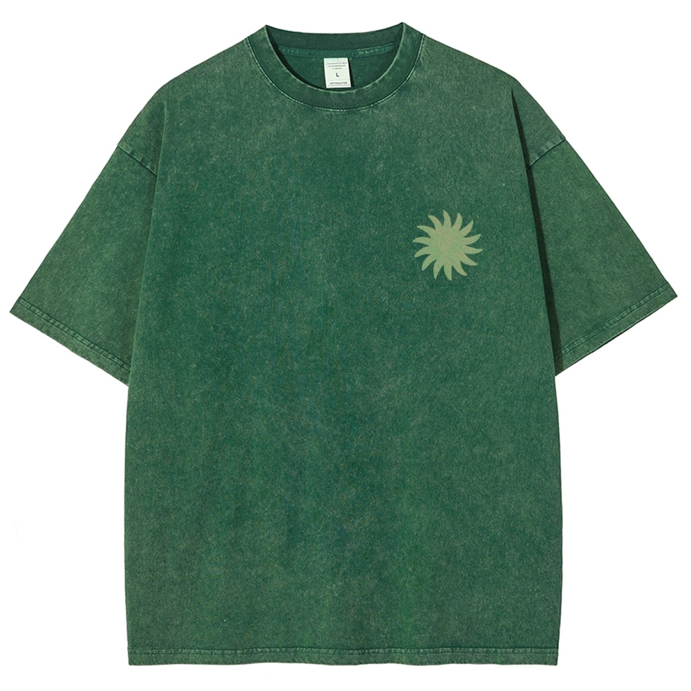 Washed T-Shirt | Hippie Sun Unisex Things That Bring You Joy | TIDESENCE