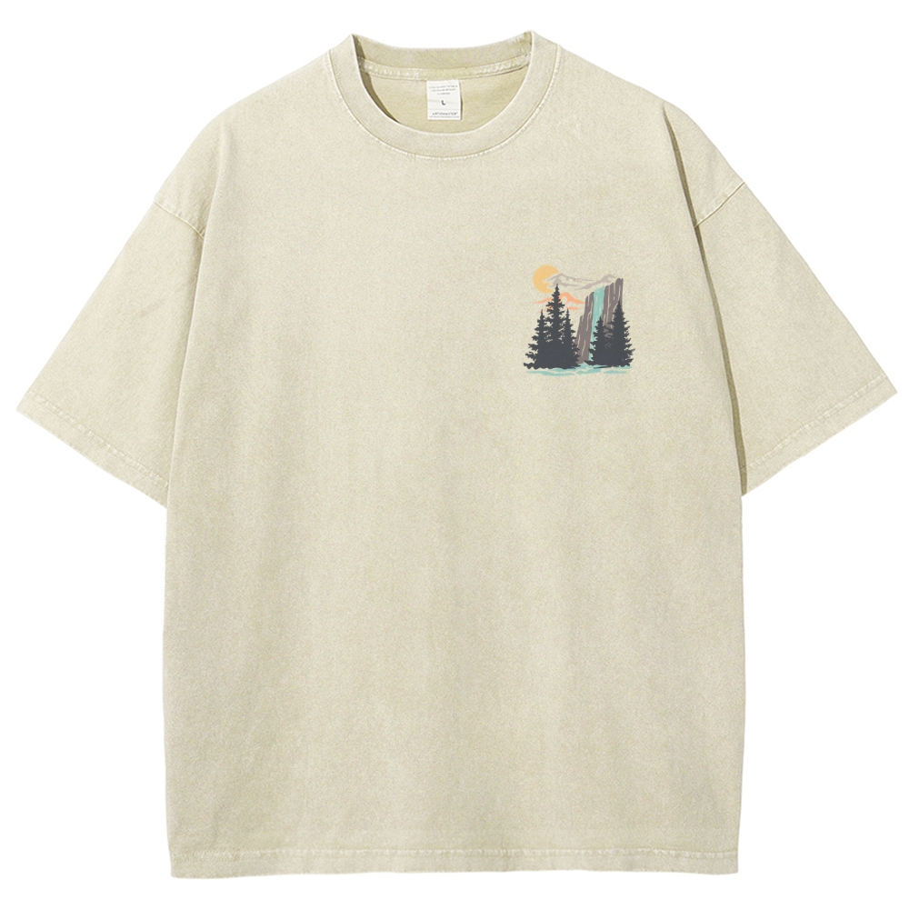Washed T-Shirt | Landscape Unisex Fit | TIDESENCE