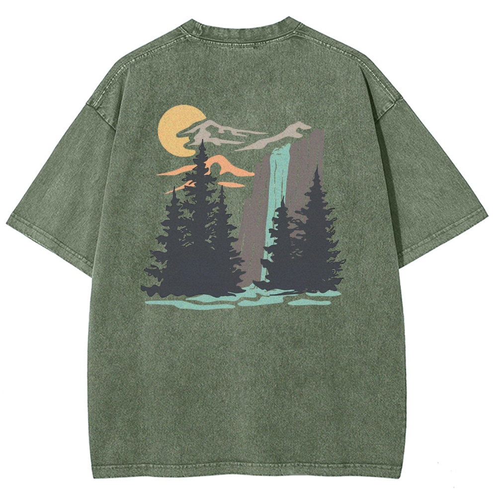 Washed T-Shirt | Landscape Unisex Fit | TIDESENCE