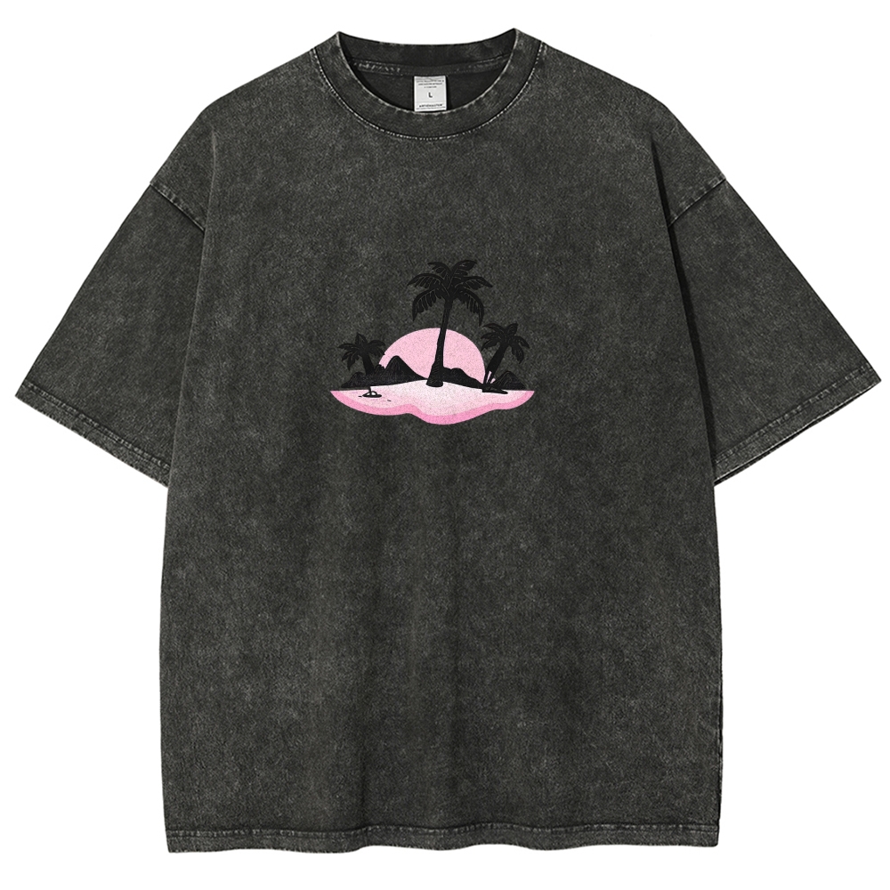 Washed T-Shirt | Surf Unisex Fit Holy Spirit Beach Club | TIDESENCE