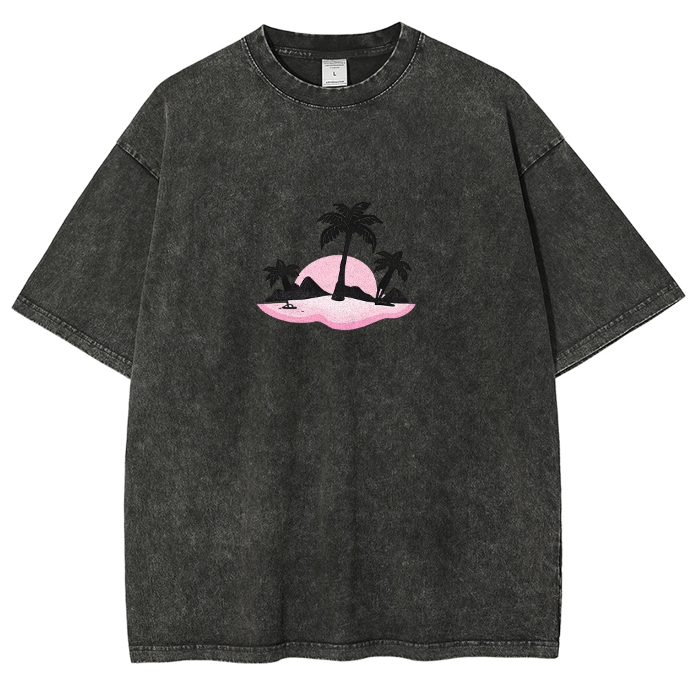 Washed T-Shirt | Surf Unisex Fit Holy Spirit Beach Club | TIDESENCE