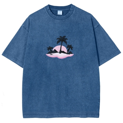 Washed T-Shirt | Surf Unisex Fit Holy Spirit Beach Club | TIDESENCE