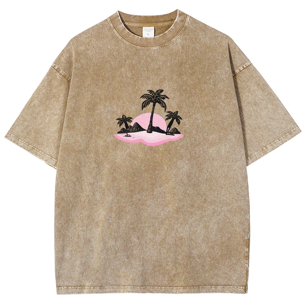 Washed T-Shirt | Surf Unisex Fit Holy Spirit Beach Club | TIDESENCE