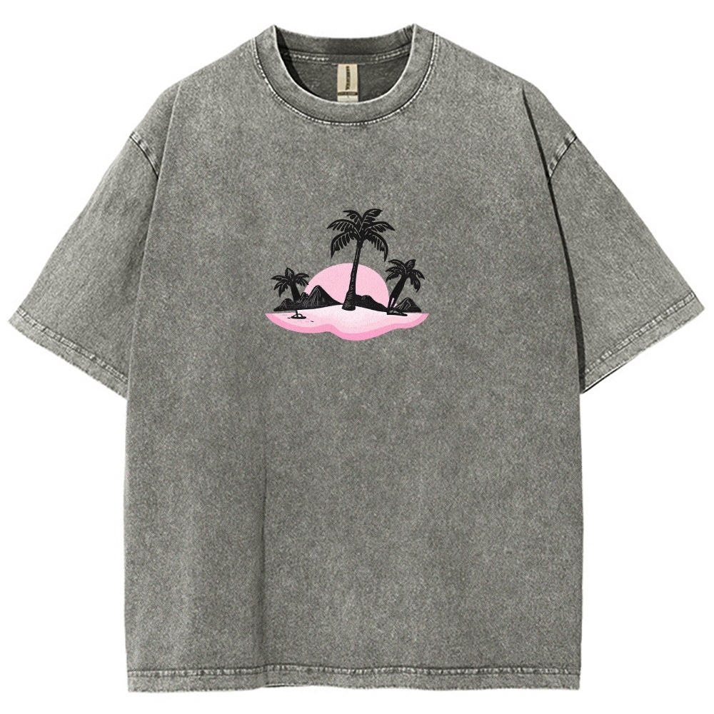 Washed T-Shirt | Surf Unisex Fit Holy Spirit Beach Club | TIDESENCE