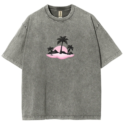 Washed T-Shirt | Surf Unisex Fit Holy Spirit Beach Club | TIDESENCE
