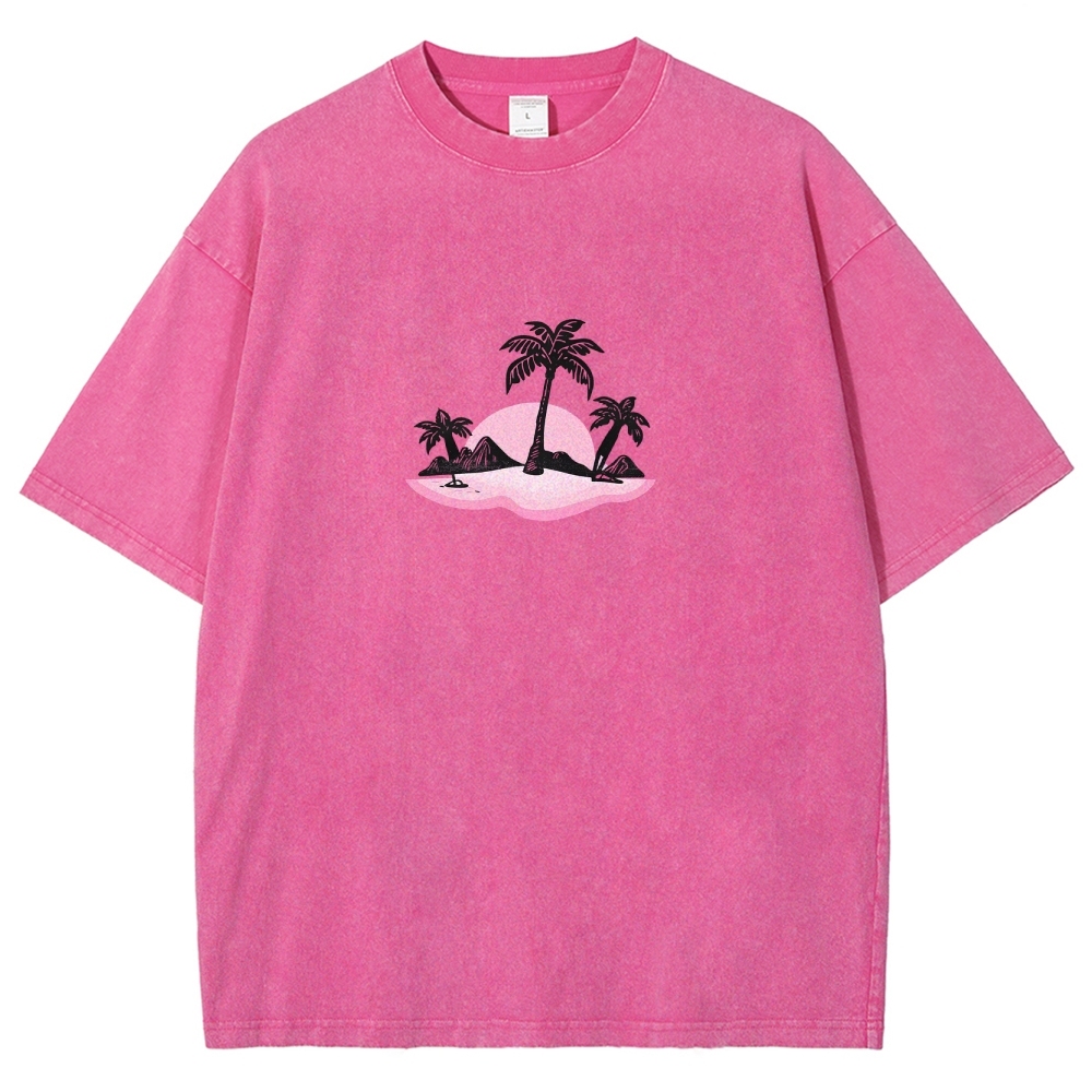 Washed T-Shirt | Surf Unisex Fit Holy Spirit Beach Club | TIDESENCE