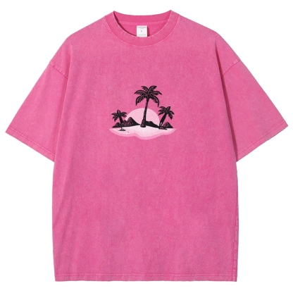 Washed T-Shirt | Surf Unisex Fit Holy Spirit Beach Club | TIDESENCE