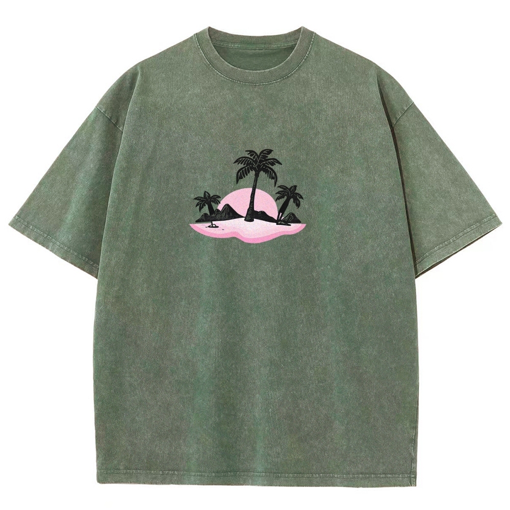 Washed T-Shirt | Surf Unisex Fit Holy Spirit Beach Club | TIDESENCE