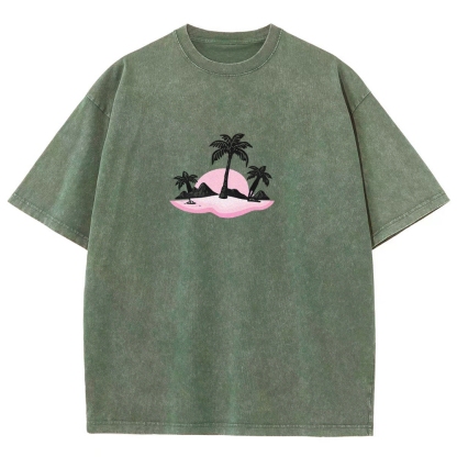 Washed T-Shirt | Surf Unisex Fit Holy Spirit Beach Club | TIDESENCE