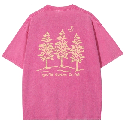 Washed T-Shirt | Forest Unisex Fit Your Gonna Go Far | TIDESENCE