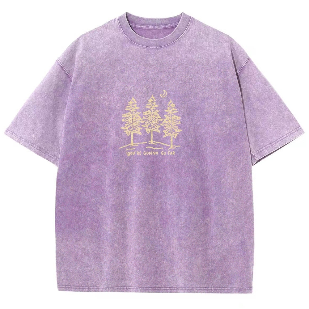 Washed T-Shirt | Forest Unisex Fit Your Gonna Go Far | TIDESENCE
