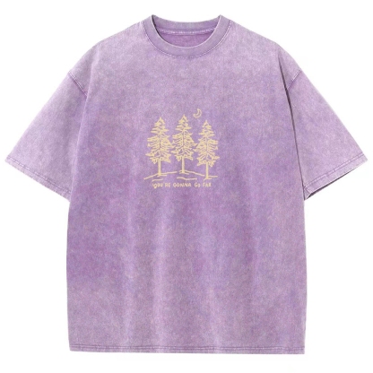 Washed T-Shirt | Forest Unisex Fit Your Gonna Go Far | TIDESENCE