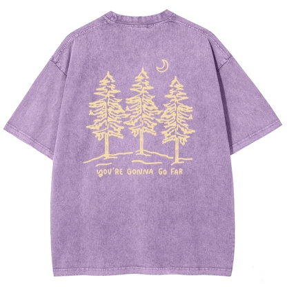 Washed T-Shirt | Forest Unisex Fit Your Gonna Go Far | TIDESENCE