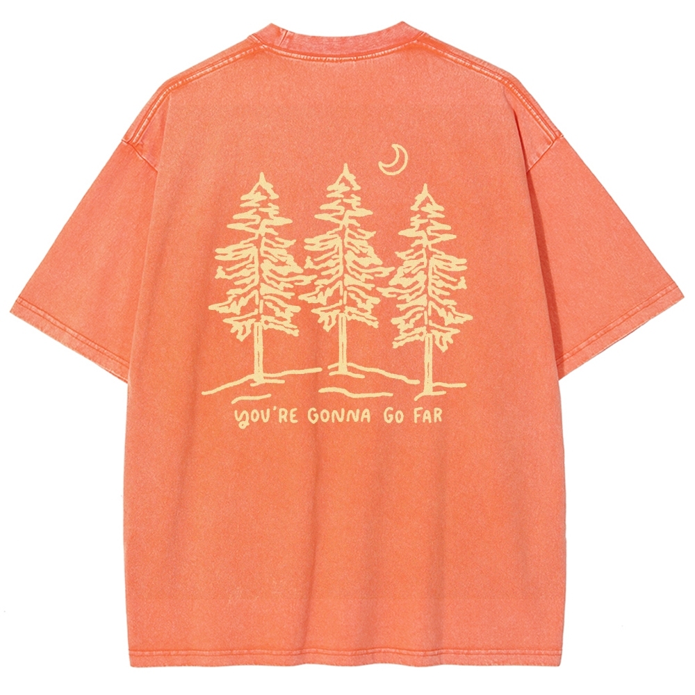 Washed T-Shirt | Forest Unisex Fit Your Gonna Go Far | TIDESENCE