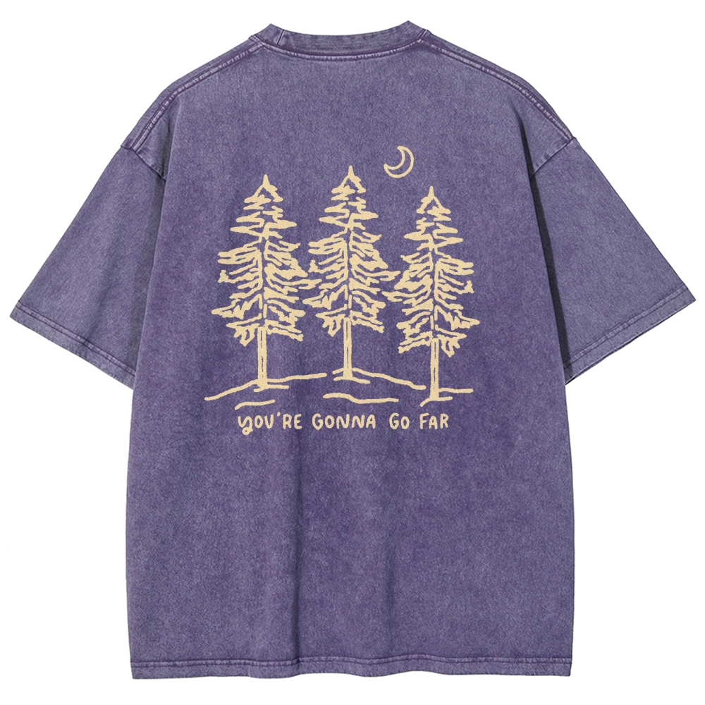 Washed T-Shirt | Forest Unisex Fit Your Gonna Go Far | TIDESENCE