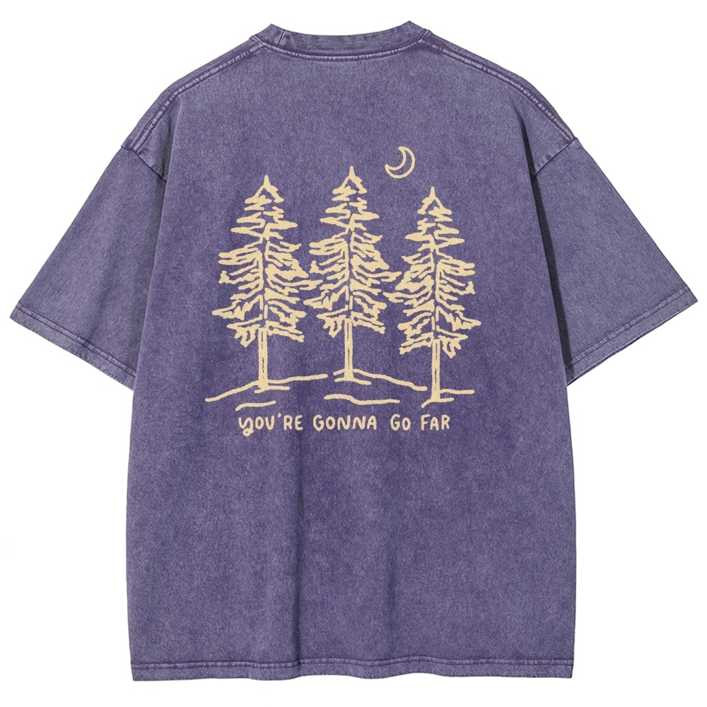 Washed T-Shirt | Forest Unisex Fit Your Gonna Go Far | TIDESENCE