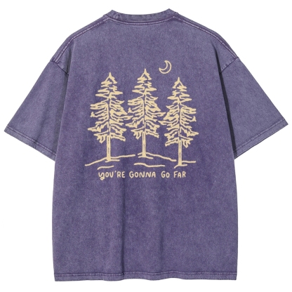 Washed T-Shirt | Forest Unisex Fit Your Gonna Go Far | TIDESENCE