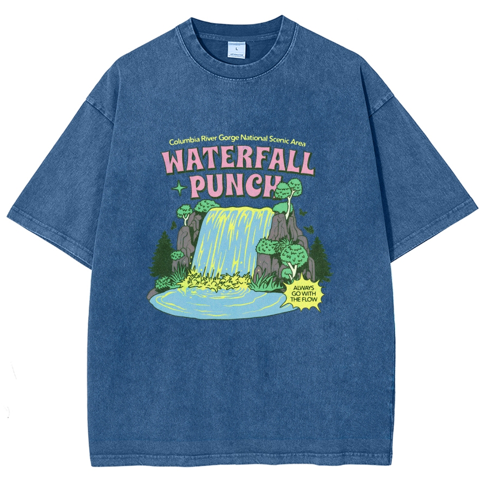Washed T-Shirt | Waterfall Punch Unisex Fit | TIDESENCE