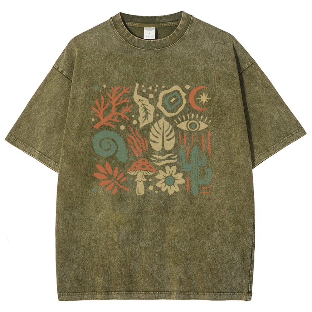 Washed T-Shirt | Forest Unisex Fit | TIDESENCE