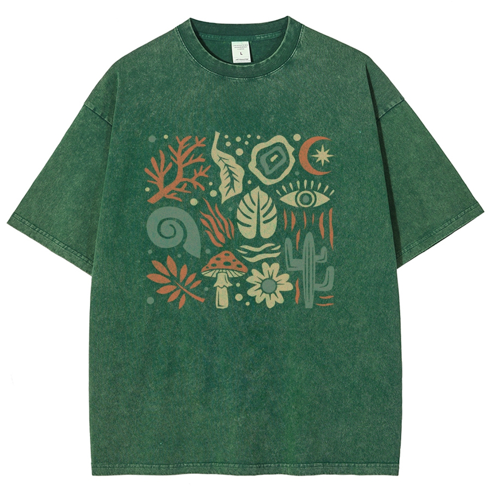 Washed T-Shirt | Forest Unisex Fit | TIDESENCE