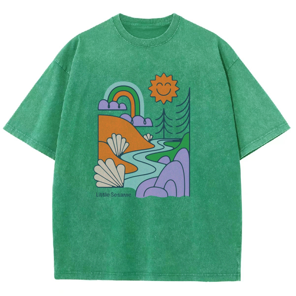Washed T-Shirt | Landscape Unisex Fit