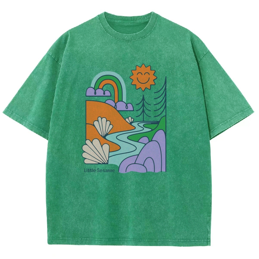 Washed T-Shirt | Landscape Unisex Fit