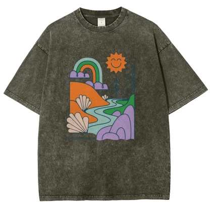 Washed T-Shirt | Landscape Unisex Fit