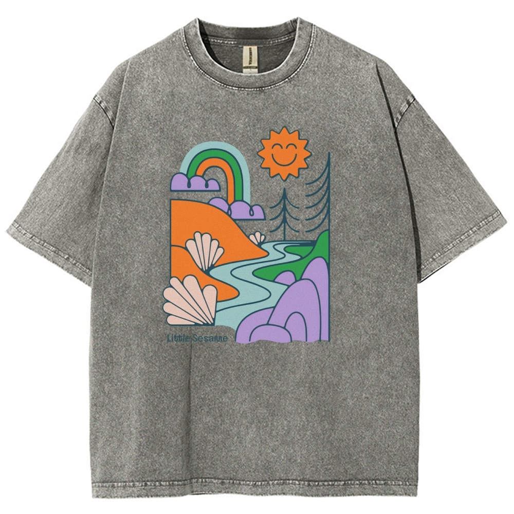 Washed T-Shirt | Landscape Unisex Fit