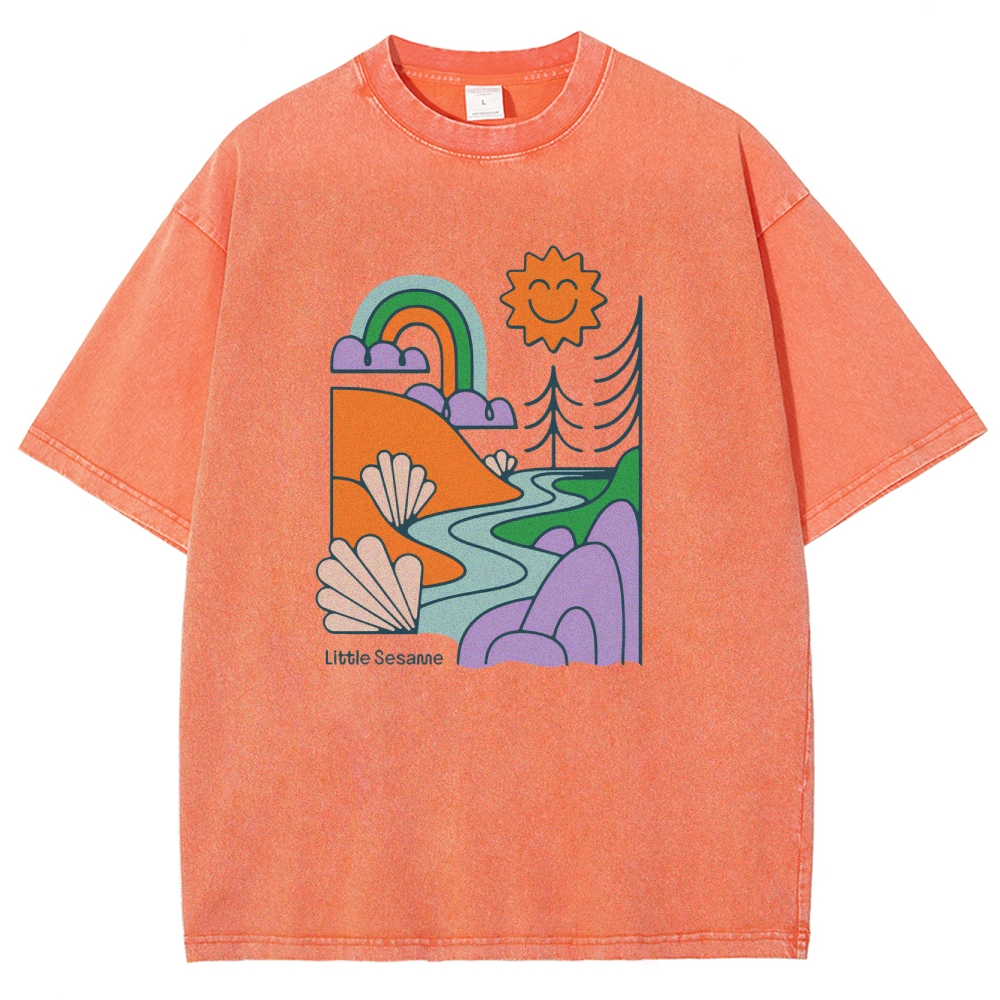 Washed T-Shirt | Landscape Unisex Fit
