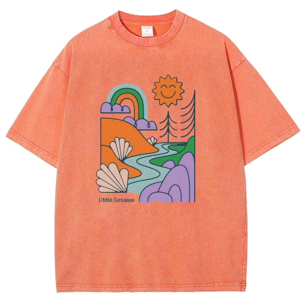 Washed T-Shirt | Landscape Unisex Fit