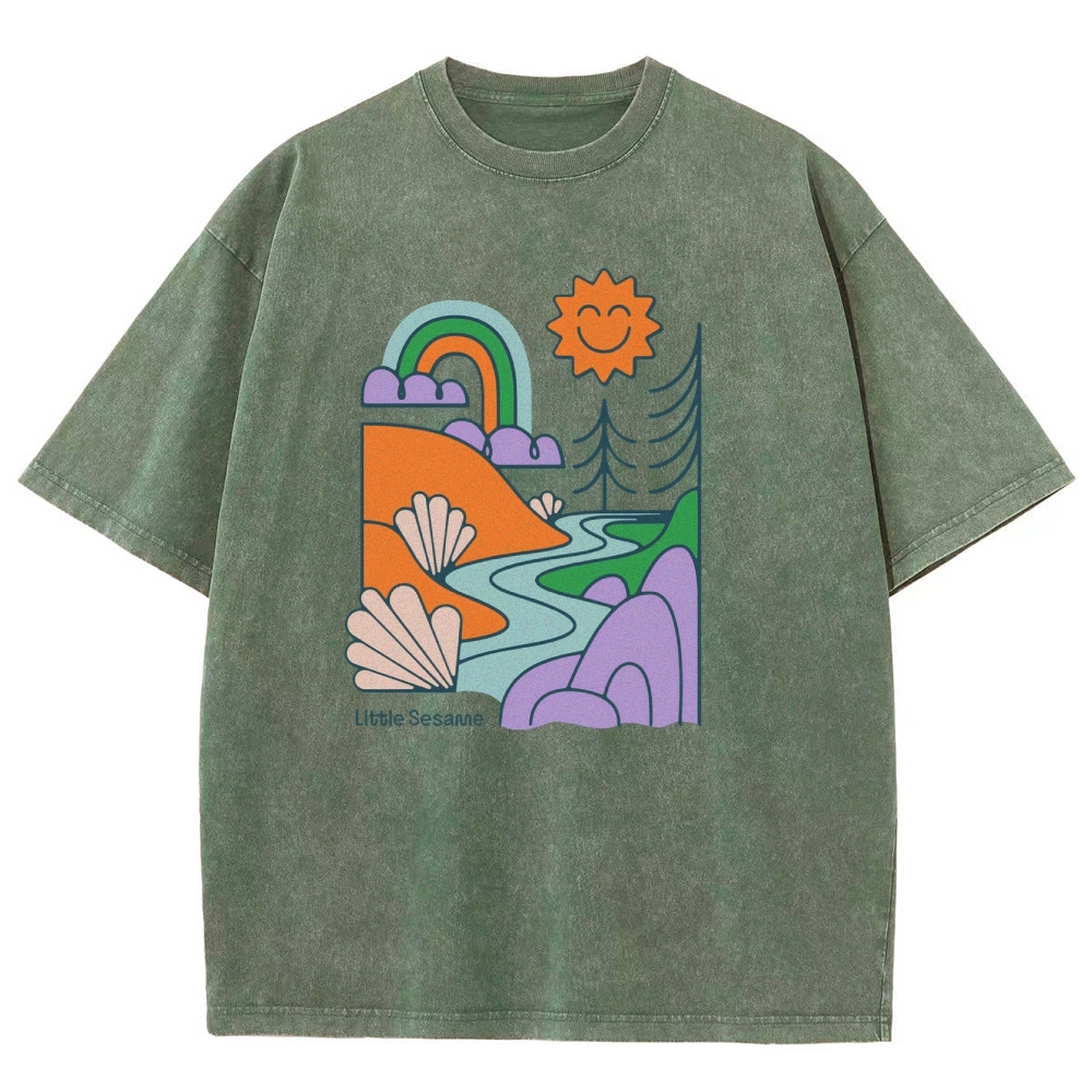Washed T-Shirt | Landscape Unisex Fit