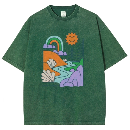 Washed T-Shirt | Landscape Unisex Fit