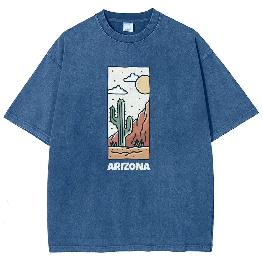 Washed T-Shirt | Landscape Unisex Fit Arizona | TIDESENCE