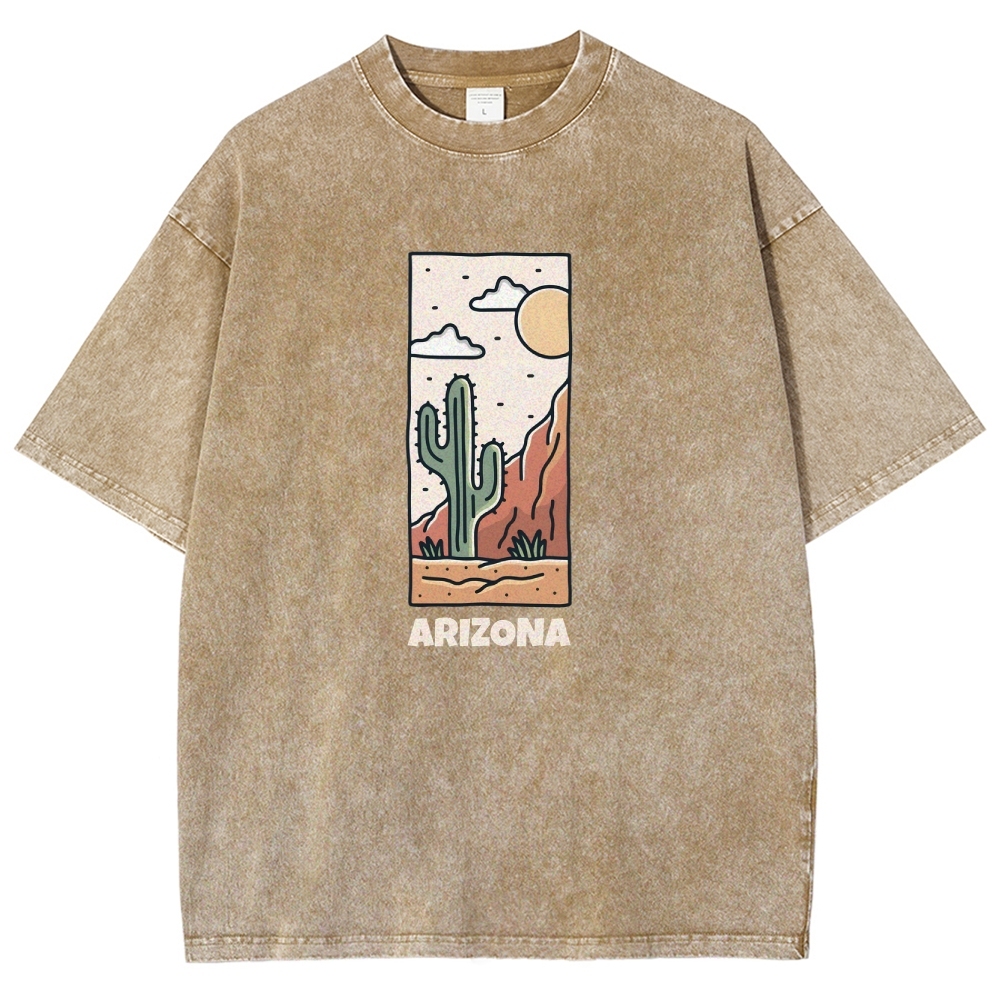 Washed T-Shirt | Landscape Unisex Fit Arizona | TIDESENCE