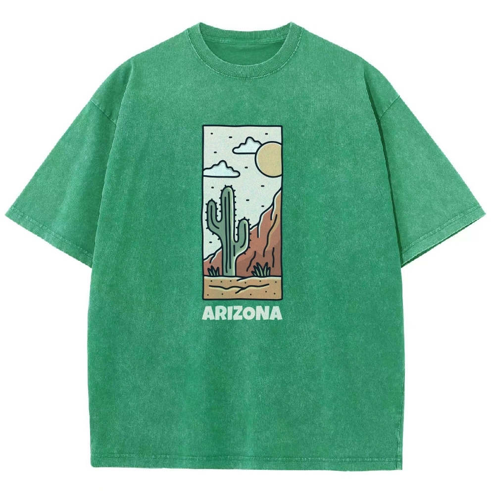 Washed T-Shirt | Landscape Unisex Fit Arizona | TIDESENCE