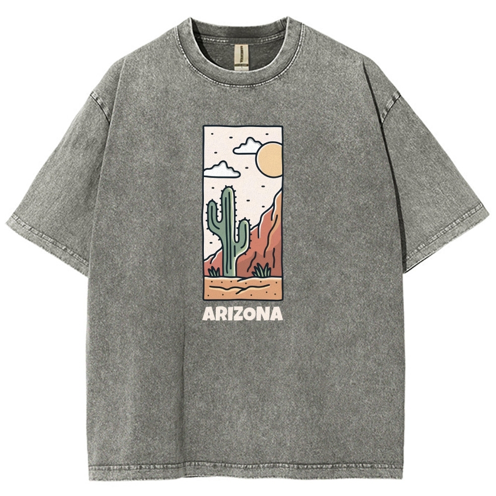 Washed T-Shirt | Landscape Unisex Fit Arizona | TIDESENCE