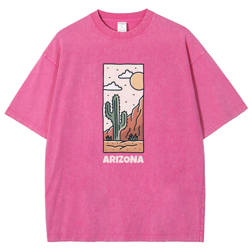 Washed T-Shirt | Landscape Unisex Fit Arizona | TIDESENCE