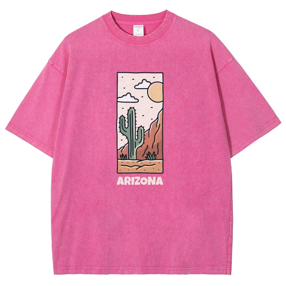 Washed T-Shirt | Landscape Unisex Fit Arizona | TIDESENCE