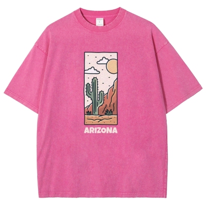 Washed T-Shirt | Landscape Unisex Fit Arizona | TIDESENCE