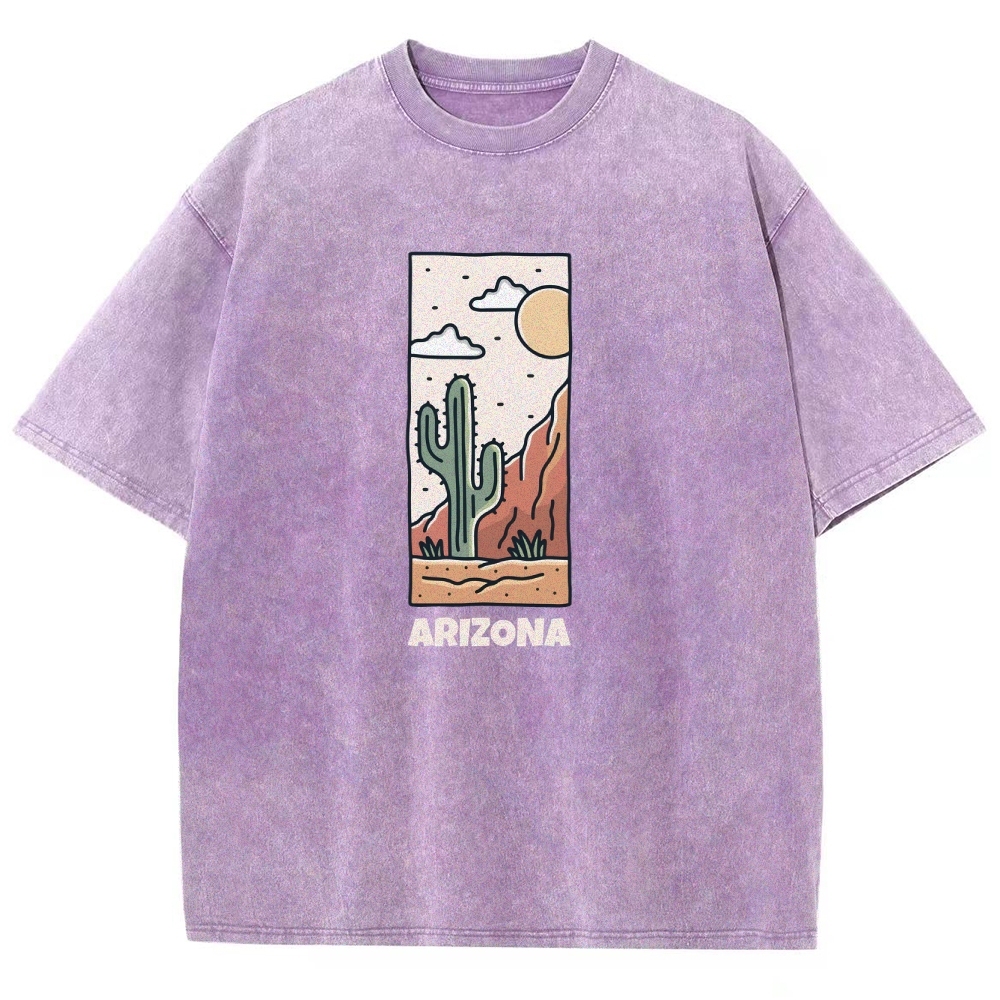 Washed T-Shirt | Landscape Unisex Fit Arizona | TIDESENCE