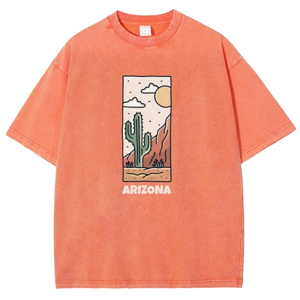 Washed T-Shirt | Landscape Unisex Fit Arizona | TIDESENCE