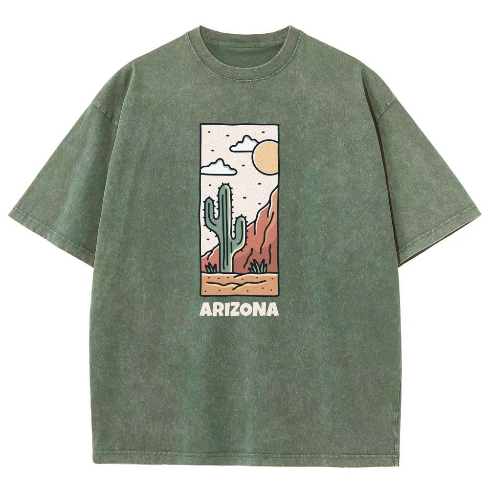 Washed T-Shirt | Landscape Unisex Fit Arizona | TIDESENCE