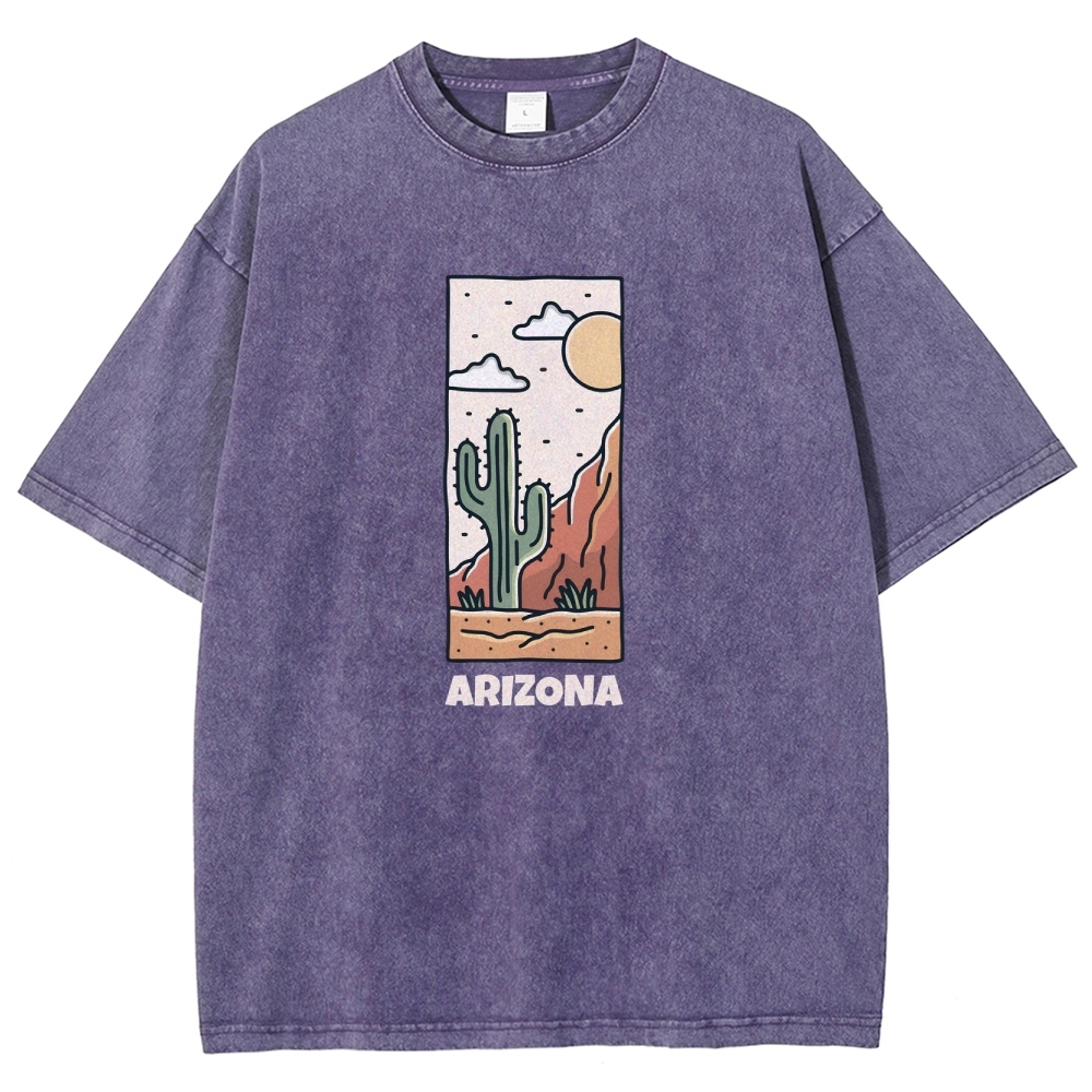 Washed T-Shirt | Landscape Unisex Fit Arizona | TIDESENCE